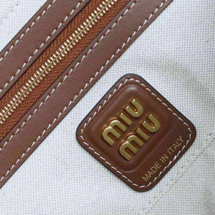 MIUMIU ショルダーバッグ キャンバス ボーリングバッグ 28×12×9cm