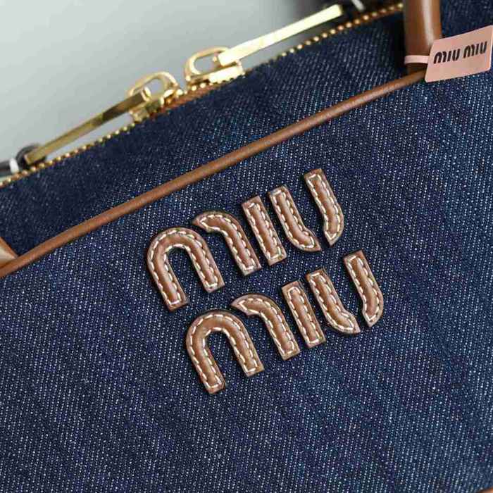 MIUMIU ショルダーバッグ キャンバス ボーリングバッグ 28×12×9cm