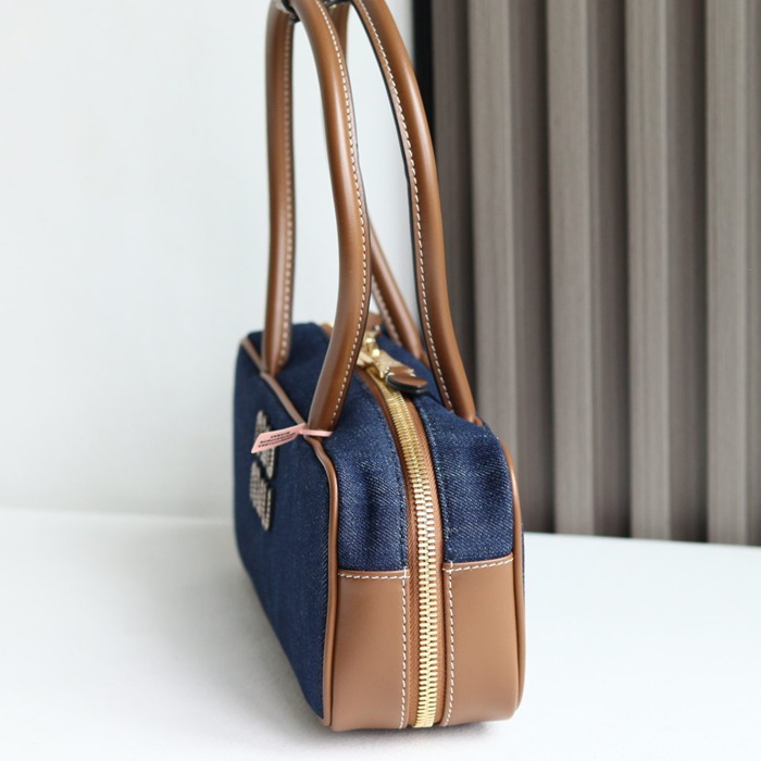 MIUMIU ショルダーバッグ キャンバス ボーリングバッグ 28×12×9cm