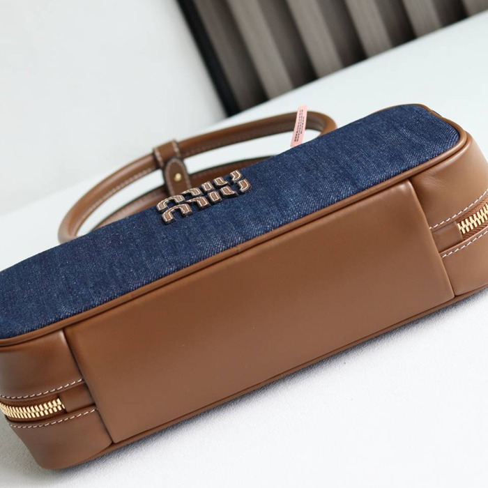 MIUMIU ショルダーバッグ キャンバス ボーリングバッグ 28×12×9cm