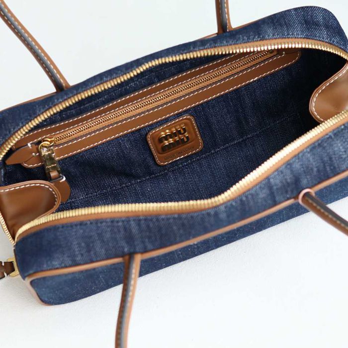 MIUMIU ショルダーバッグ キャンバス ボーリングバッグ 28×12×9cm