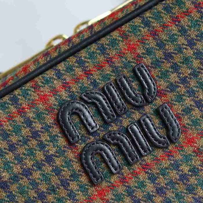 MIUMIU ショルダーバッグ キャンバス ボーリングバッグ 28×12×9cm