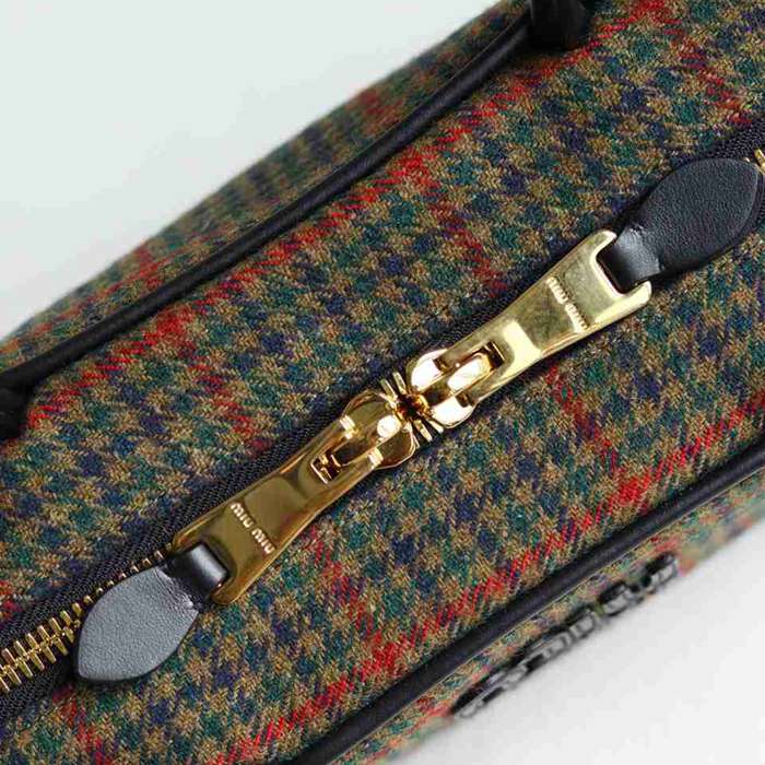 MIUMIU ショルダーバッグ キャンバス ボーリングバッグ 28×12×9cm