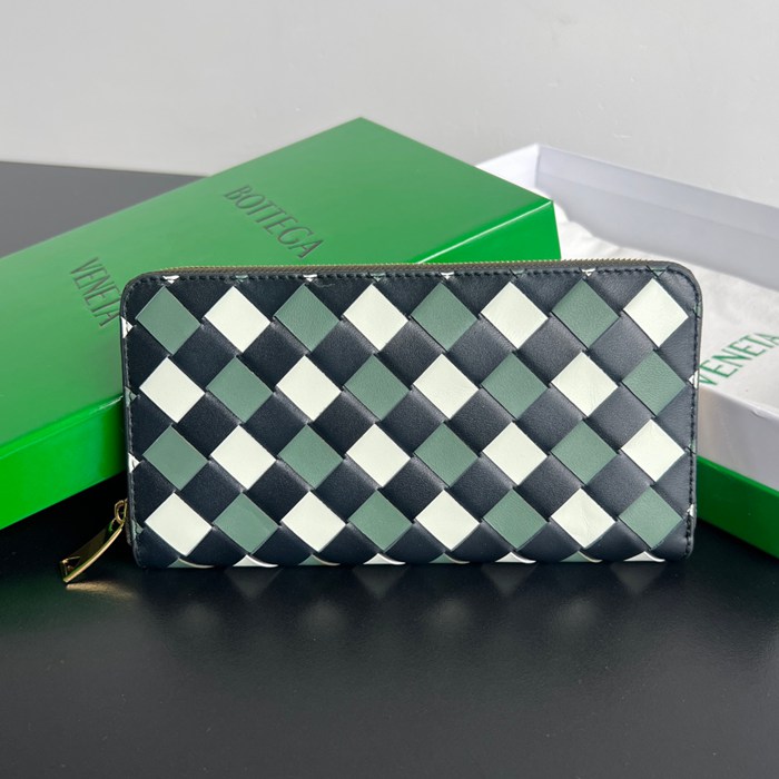 BOTTEGA VENETA イントレチャート ロングウォレット メンズ 19×10×2cm