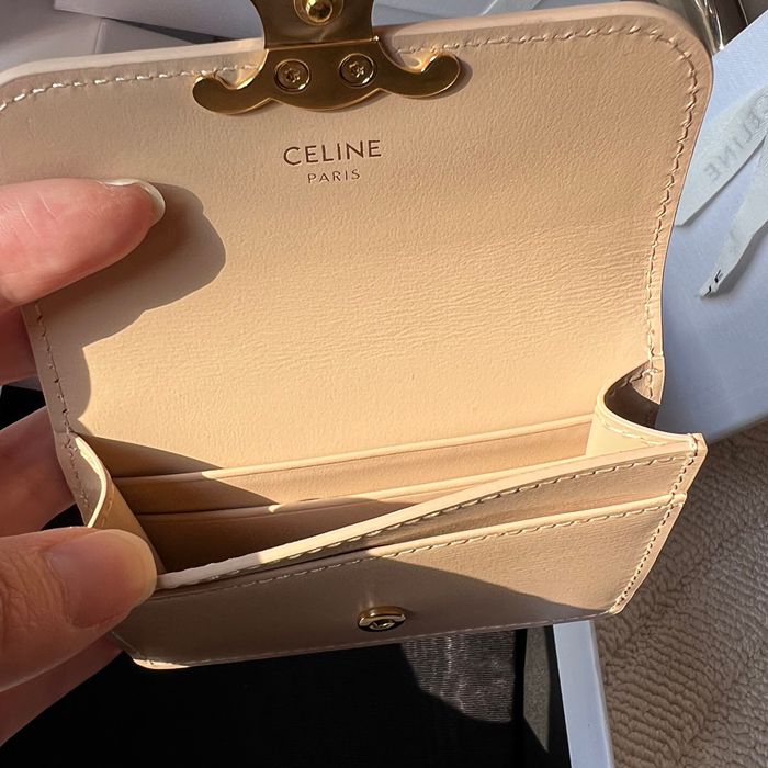 CELINE トリオンフ カードケース カーフレザー レディース 10.5×7×1cm
