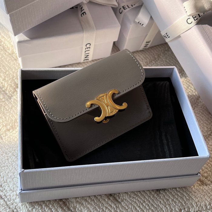 CELINE トリオンフ カードケース カーフレザー レディース 10.5×7×1cm