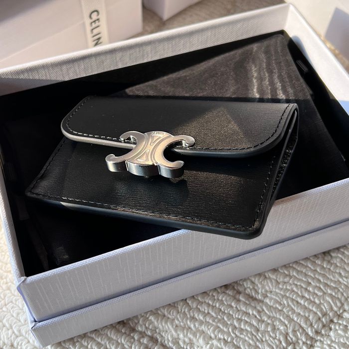 CELINE トリオンフ カードケース カーフレザー レディース 10.5×7×1cm