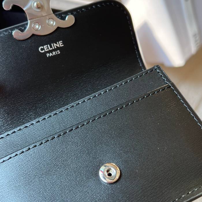 CELINE トリオンフ カードケース カーフレザー レディース 10.5×7×1cm
