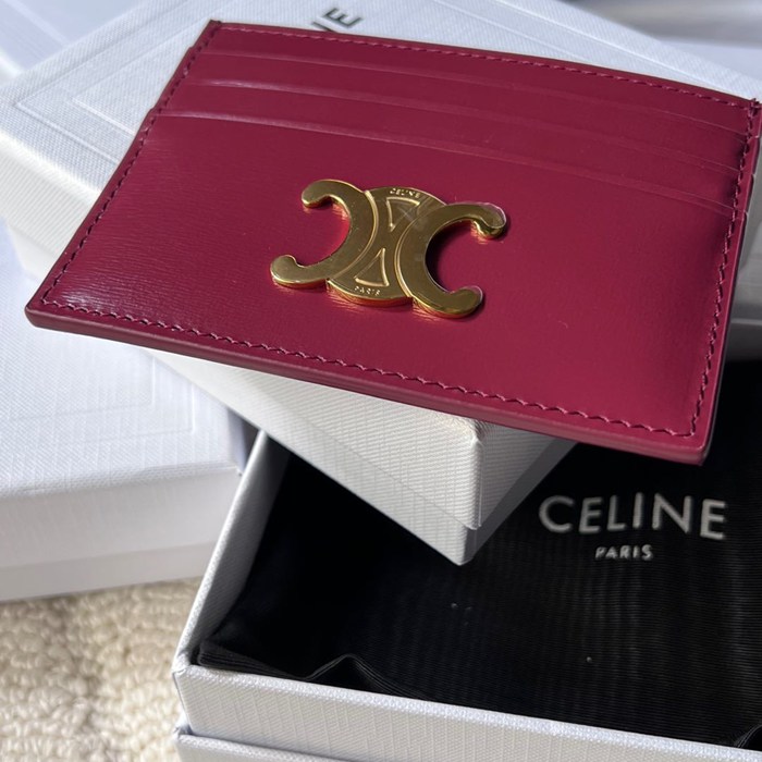 CELINE トリオンフ カードケース カーフレザー レディース 11×8cm