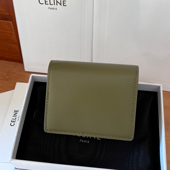 CELINE トリオンフ 名刺入れ カーフレザー レディース 10.5×8×3.5cm