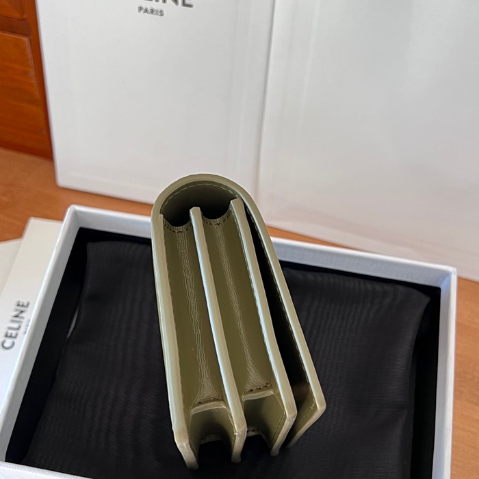 CELINE トリオンフ 名刺入れ カーフレザー レディース 10.5×8×3.5cm
