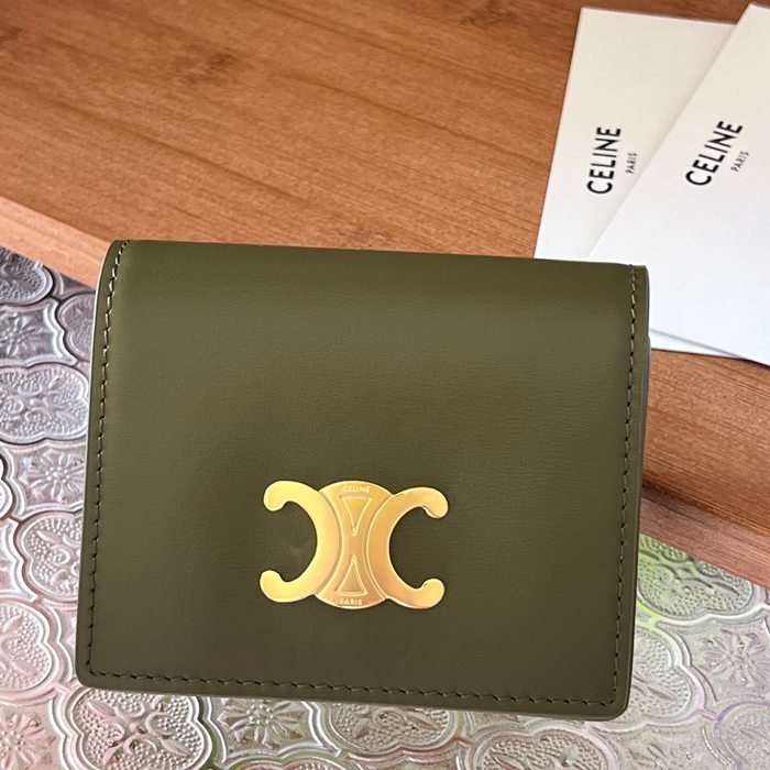 CELINE トリオンフ 名刺入れ カーフレザー レディース 10.5×8×3.5cm