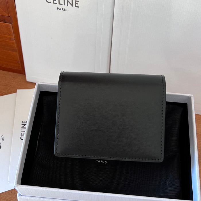 CELINE トリオンフ 名刺入れ カーフレザー レディース 10.5×8×3.5cm