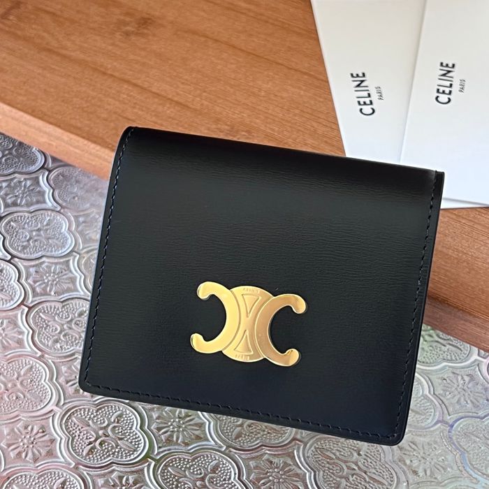 CELINE トリオンフ 名刺入れ カーフレザー レディース 10.5×8×3.5cm