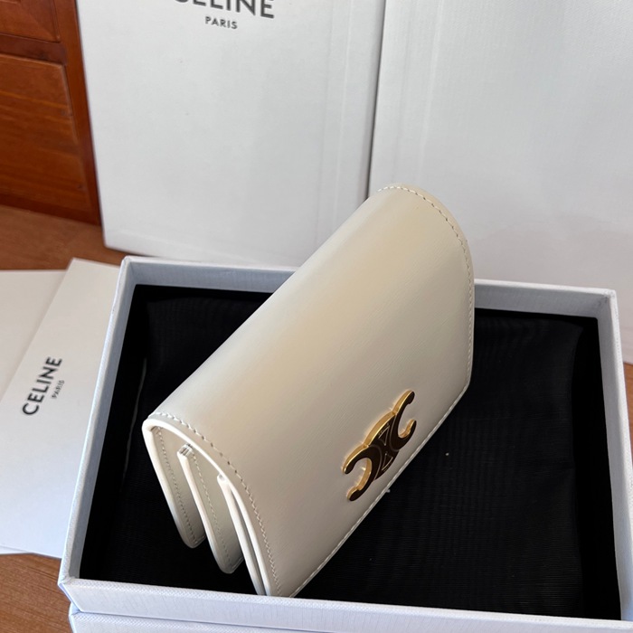 CELINE トリオンフ 名刺入れ カーフレザー レディース 10.5×8×3.5cm
