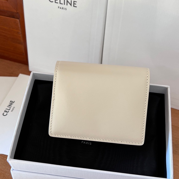 CELINE トリオンフ 名刺入れ カーフレザー レディース 10.5×8×3.5cm