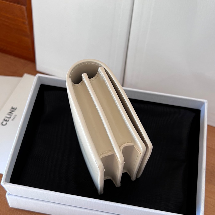 CELINE トリオンフ 名刺入れ カーフレザー レディース 10.5×8×3.5cm