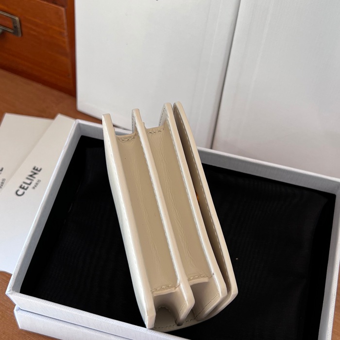 CELINE トリオンフ 名刺入れ カーフレザー レディース 10.5×8×3.5cm