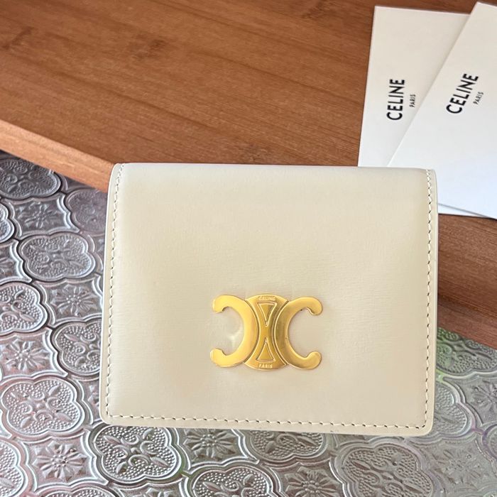 CELINE トリオンフ 名刺入れ カーフレザー レディース 10.5×8×3.5cm