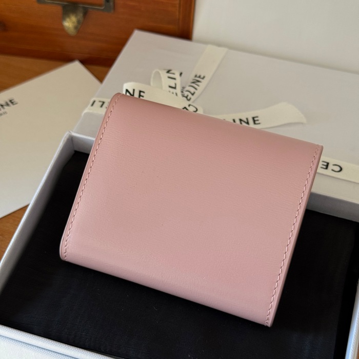 CELINE トリオンフ ショートウォレット カーフレザー レディース 10.5×8.5×4cm