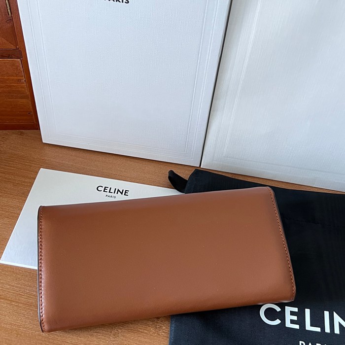 CELINE トリオンフ ロングウォレット カーフレザー レディース 19×10×3cm
