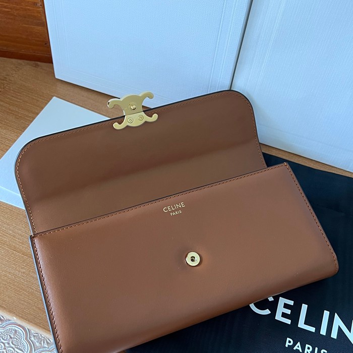 CELINE トリオンフ ロングウォレット カーフレザー レディース 19×10×3cm