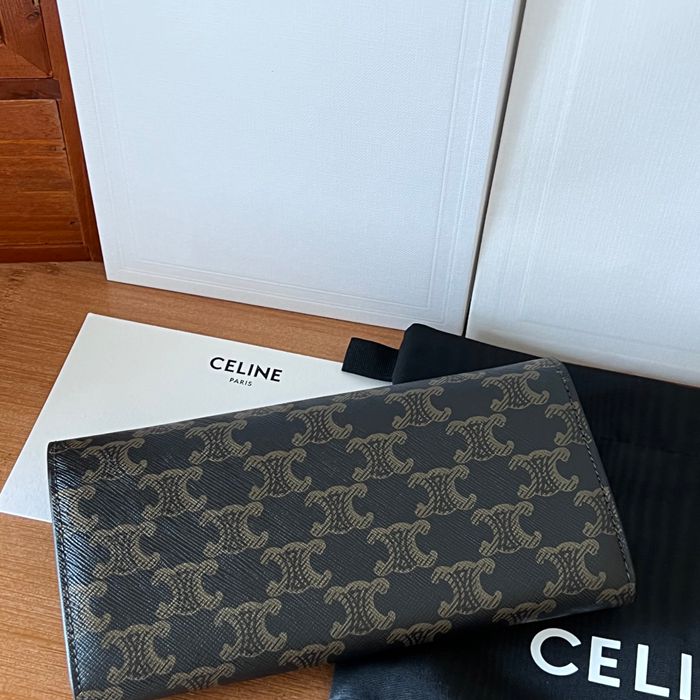 CELINE トリオンフ ロングウォレット カーフレザー レディース 19×10×3cm