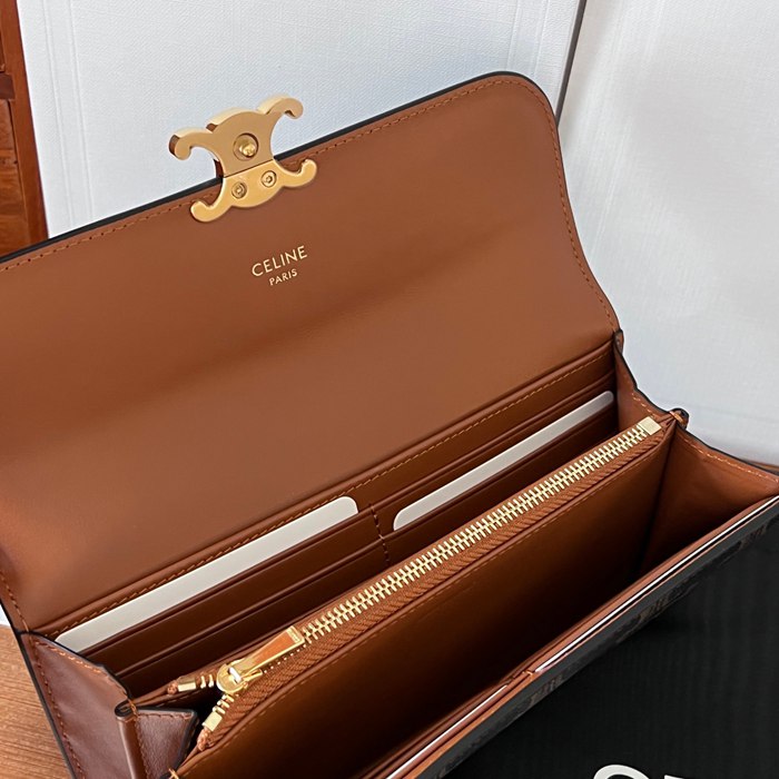 CELINE トリオンフ ロングウォレット カーフレザー レディース 19×10×3cm