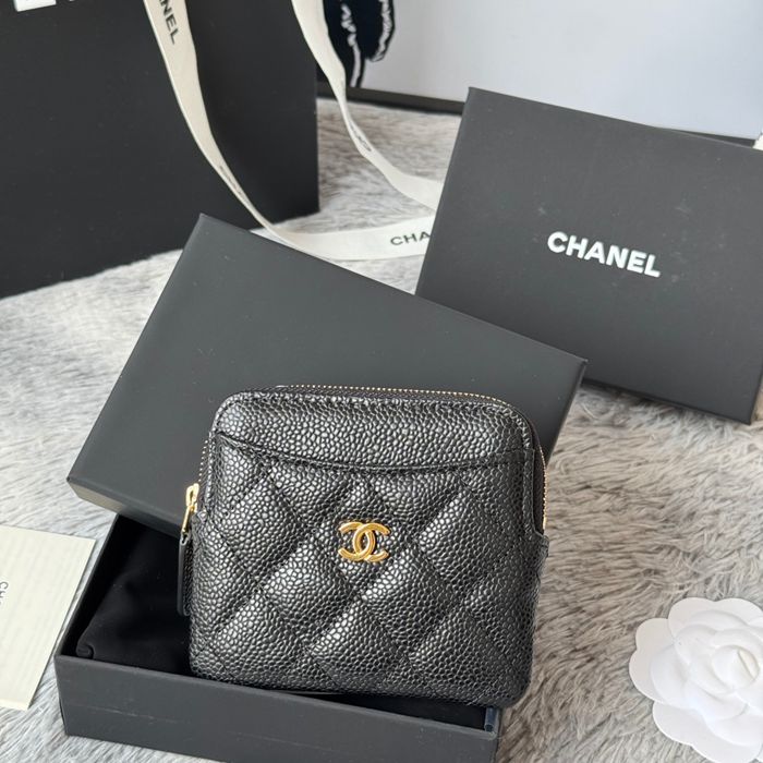 CHANEL コインパース カーフレザー レディース 11×9.5×1.5cm