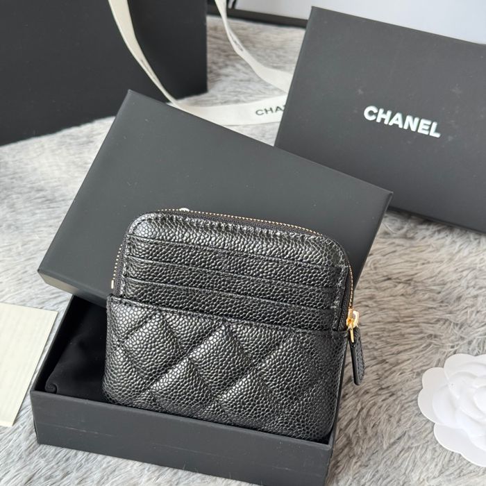 CHANEL コインパース カーフレザー レディース 11×9.5×1.5cm