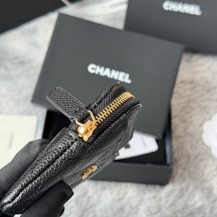 CHANEL コインパース カーフレザー レディース 11×9.5×1.5cm