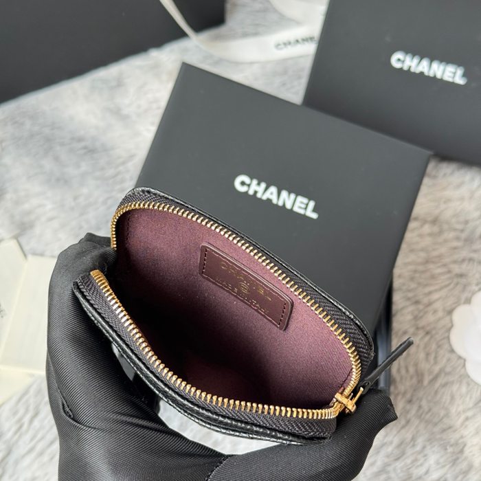 CHANEL コインパース カーフレザー レディース 11×9.5×1.5cm