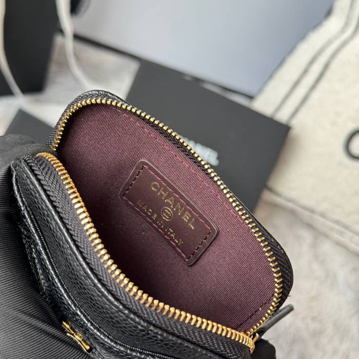 CHANEL コインパース カーフレザー レディース 11×9.5×1.5cm