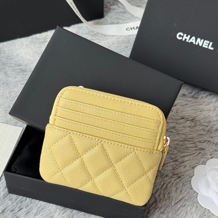 CHANEL コインパース カーフレザー レディース 11×9.5×1.5cm