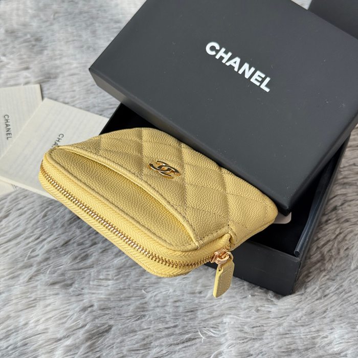 CHANEL コインパース カーフレザー レディース 11×9.5×1.5cm