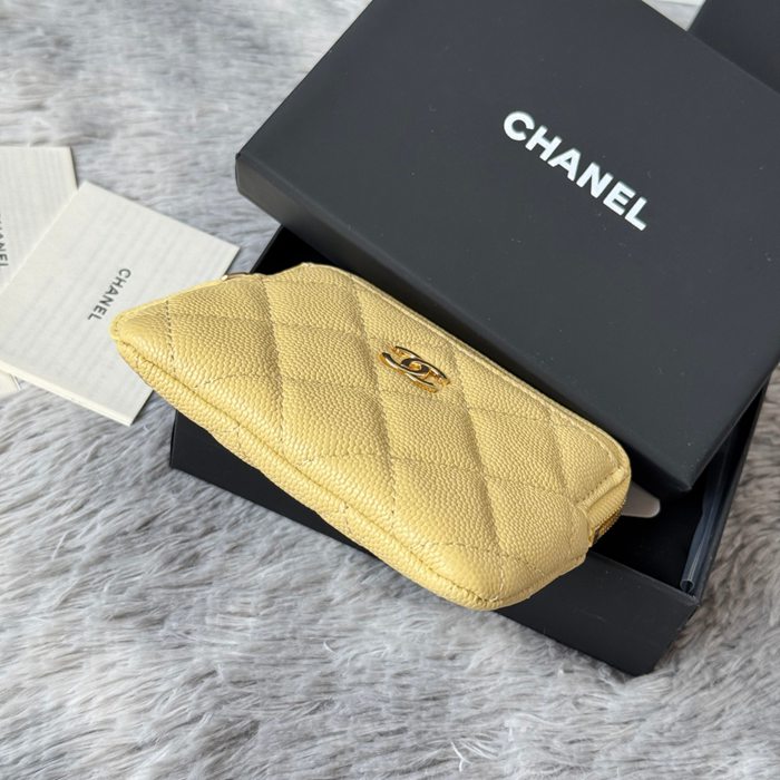 CHANEL コインパース カーフレザー レディース 11×9.5×1.5cm