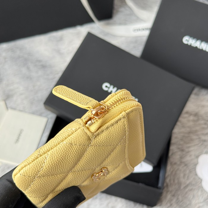 CHANEL コインパース カーフレザー レディース 11×9.5×1.5cm