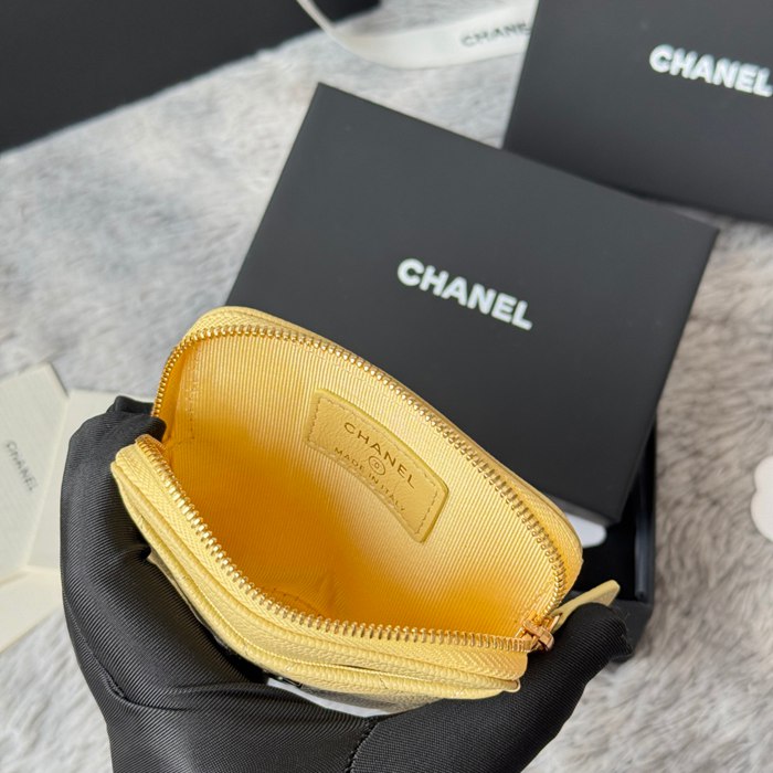 CHANEL コインパース カーフレザー レディース 11×9.5×1.5cm