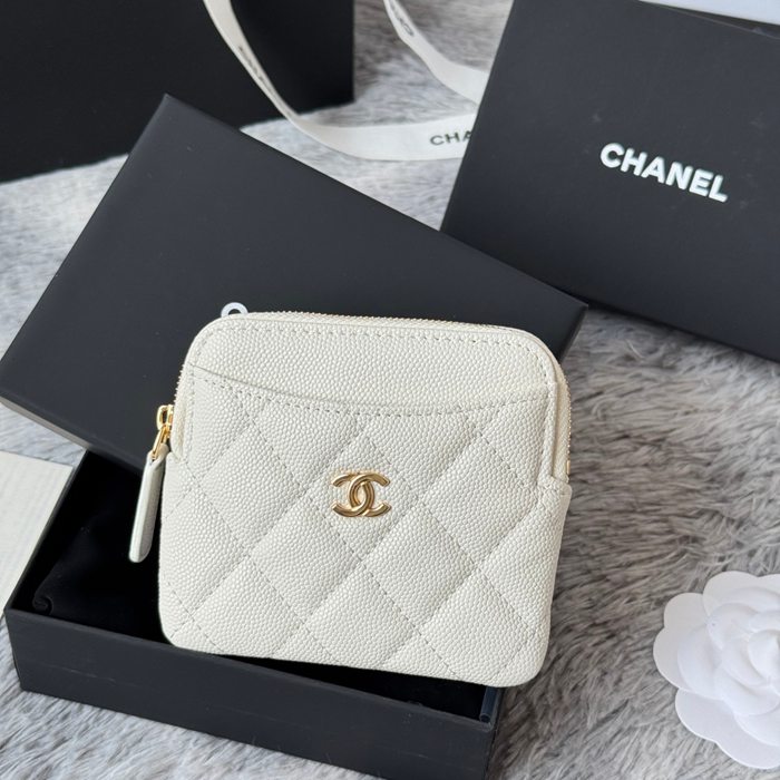 CHANEL コインパース カーフレザー レディース 11×9.5×1.5cm