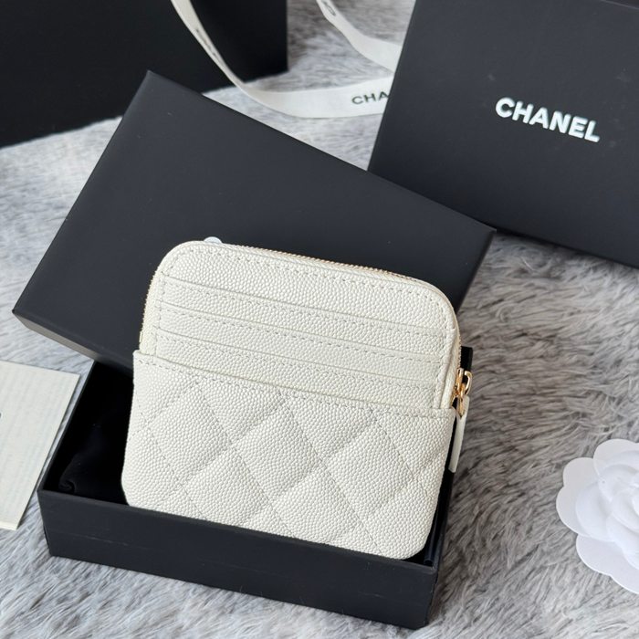 CHANEL コインパース カーフレザー レディース 11×9.5×1.5cm