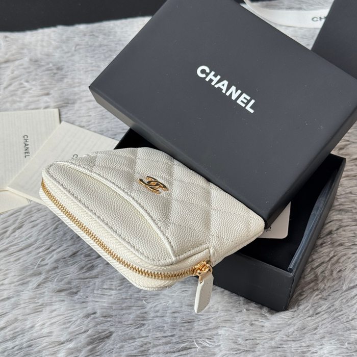 CHANEL コインパース カーフレザー レディース 11×9.5×1.5cm