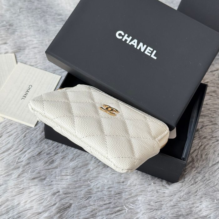 CHANEL コインパース カーフレザー レディース 11×9.5×1.5cm