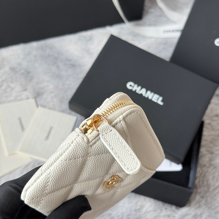 CHANEL コインパース カーフレザー レディース 11×9.5×1.5cm