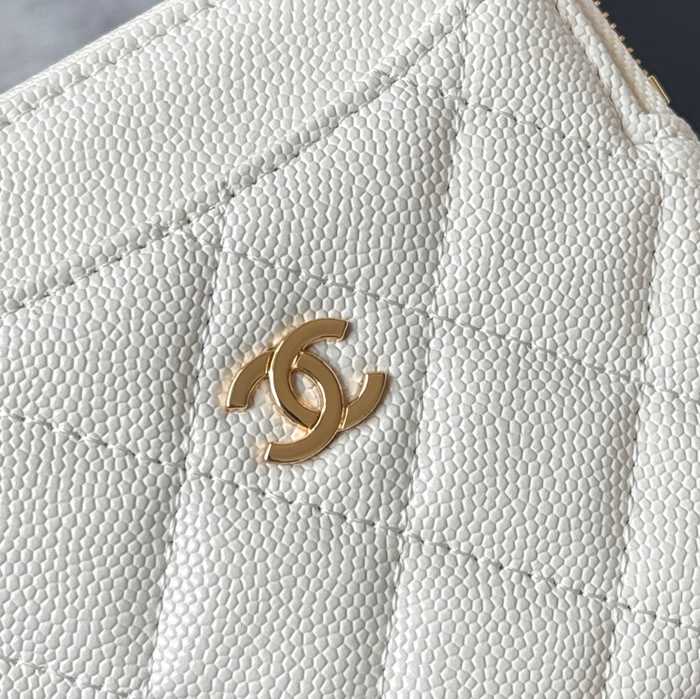CHANEL コインパース カーフレザー レディース 11×9.5×1.5cm