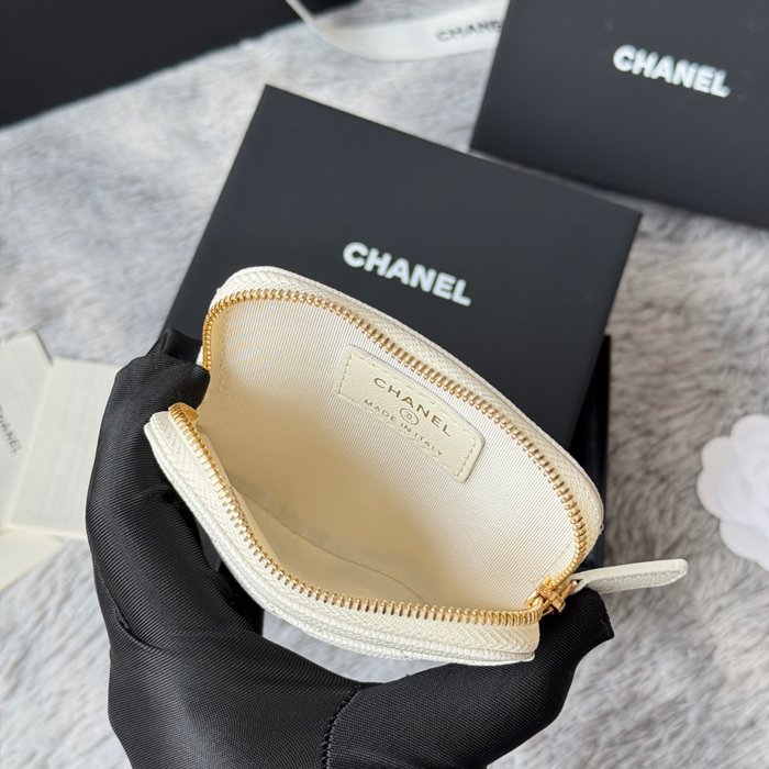 CHANEL コインパース カーフレザー レディース 11×9.5×1.5cm