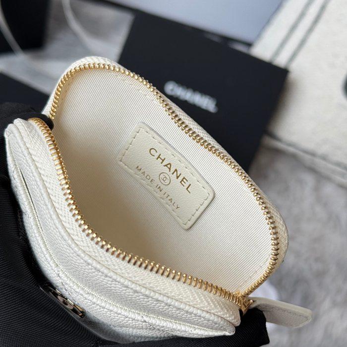 CHANEL コインパース カーフレザー レディース 11×9.5×1.5cm