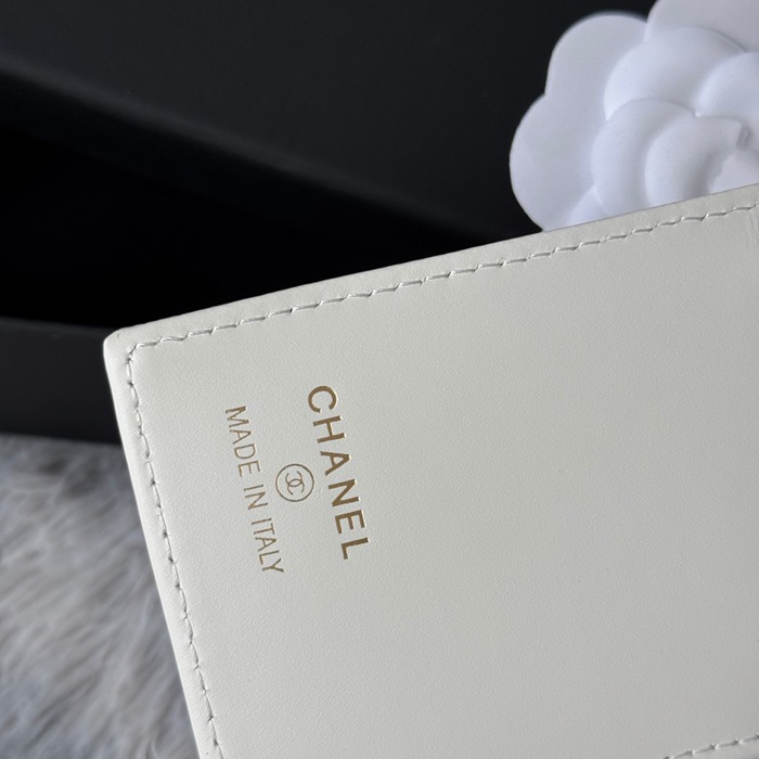 CHANEL パスポートケース カーフレザー ユニセックス 14.5×10.5×2cm