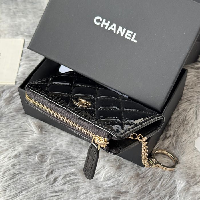 CHANEL L字ジップコインパース カーフレザー レディース 12×7cm