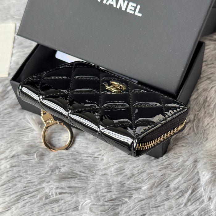 CHANEL L字ジップコインパース カーフレザー レディース 12×7cm