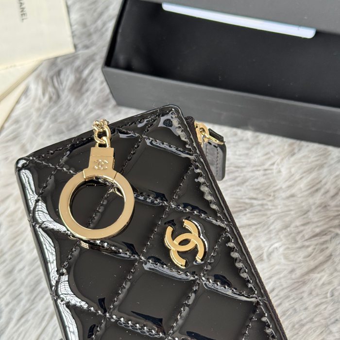 CHANEL L字ジップコインパース カーフレザー レディース 12×7cm